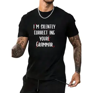 Dark Humor Grammar Shirt for All Seasons – Unisex, Crew Neck, Comfortable Regular Fit