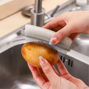 Fruit and Vegetable Brush Kitchen Multi-Functional Bendable Vegetable and Fruit Cleaning Brush Household Vegetable Washing Brush