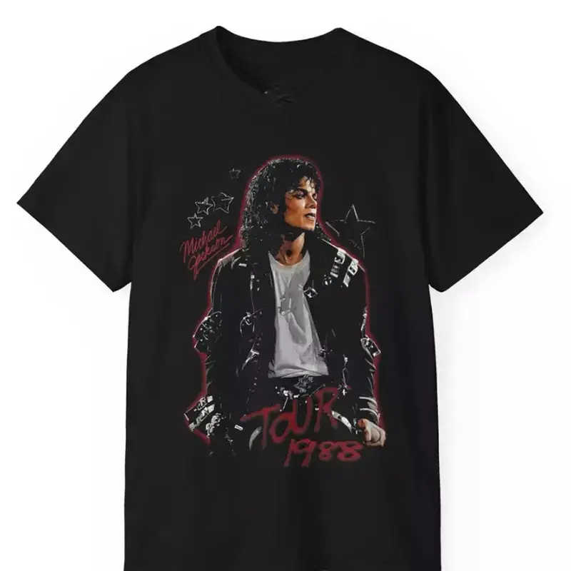 Jackson Tour 1988 Shirt Merch Gift For Fans Short Graphic T-Shirt, Graphic Print T-Shirt, Casual Tee, Trendy Streetwear Outfit, For Men and Women shirt