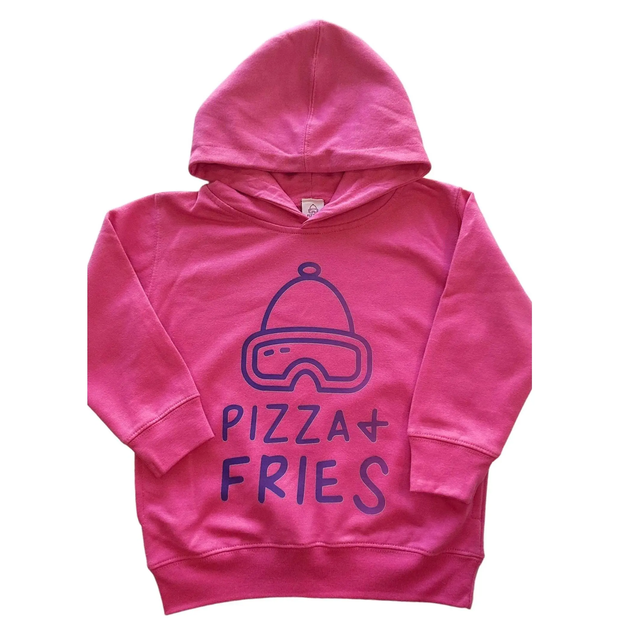 pizza & fries Pullover Hoodie (Raspberry)