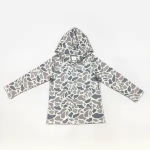 Camouflage Kids Grey Pullover Hoodie