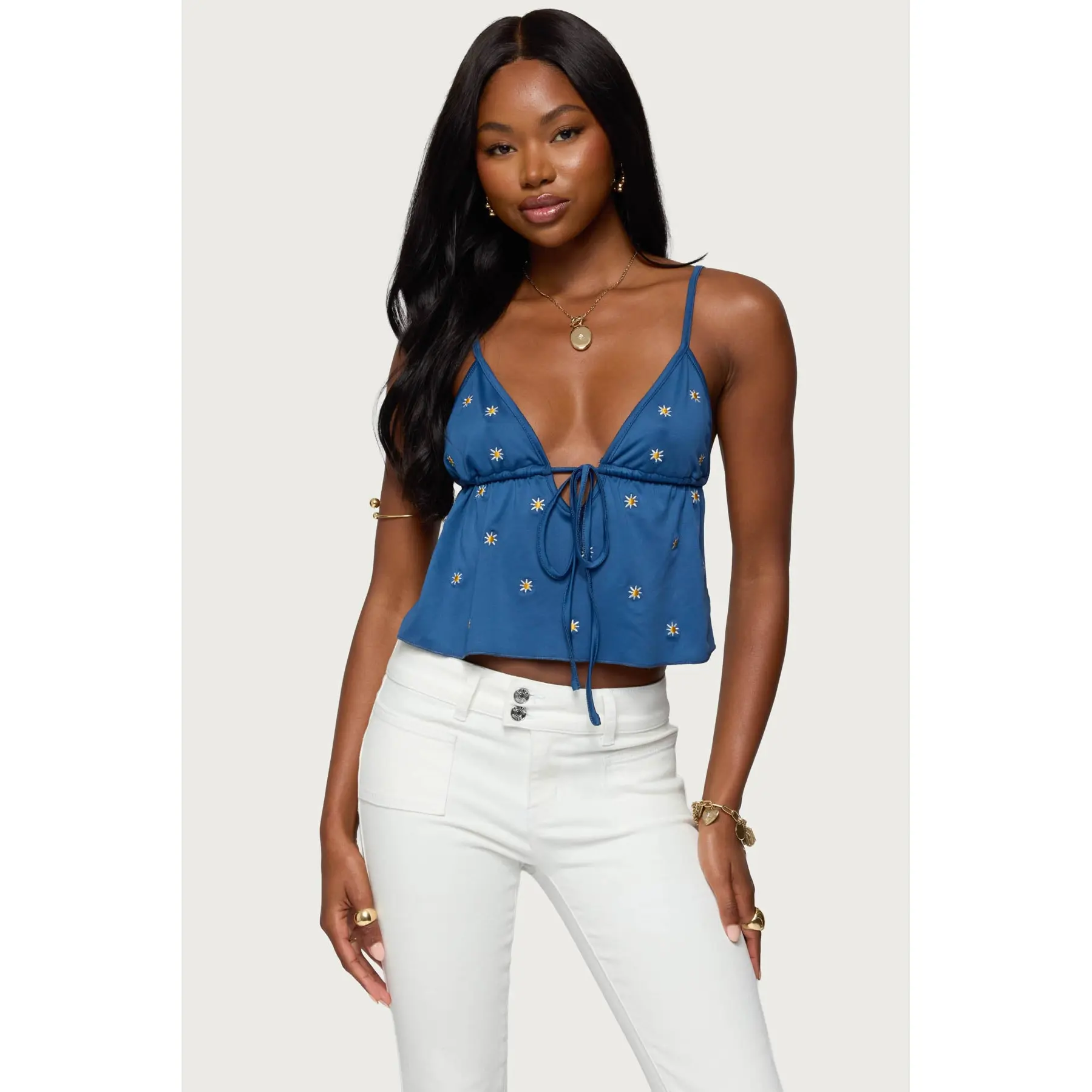 embroidered cami top - TikTok Shop