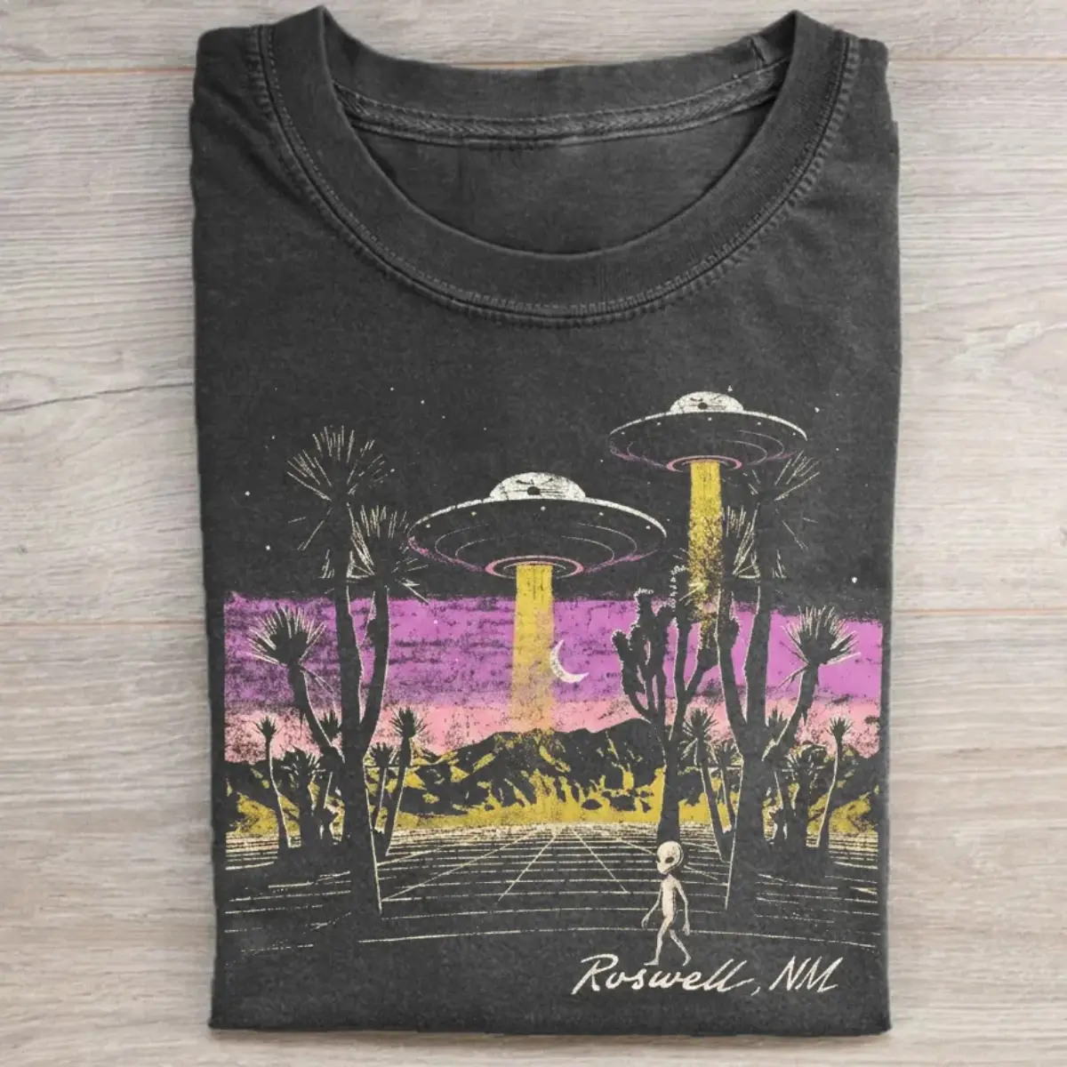 Comfort Colors Roswell NM UFO T-Shirt, Vintage Alien Graphic Tee, Retro UFO Shirt, Roswell New Mexico Extraterrestrial T-Shirt, Space Lover Gift