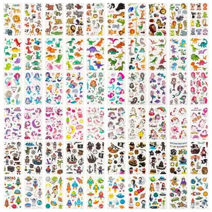Tattoos for Kids, 60 Sheets Mixed Styles Temporary Tattoos Stickers Set for Girls and Boys, Space Dinosaur Animals Tattoos for Kids Birthday Party Supplies