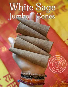 100% Pure White Sage Jumbo Cones to Purify, Protect & Bless!