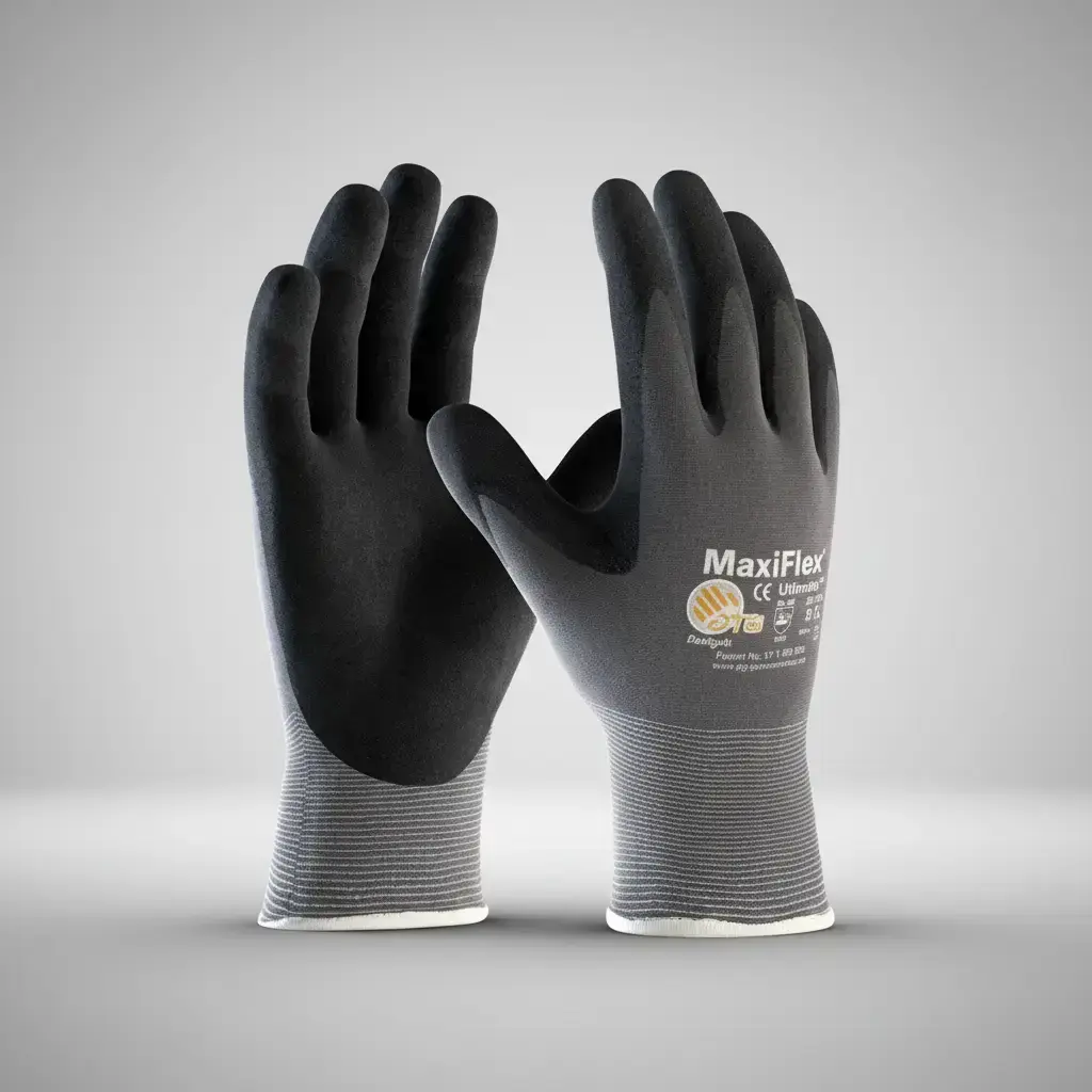 Ultimate Nylon Microfoam Nitrile Grip Gloves, Strong Work Gloves, Safety Work Gloves, Chemical & Oil Resistant, Durable Labor Protection, Comfort Fit, High Quality