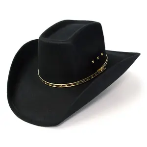 Black Felt Finish Western Wide Cattleman Hat