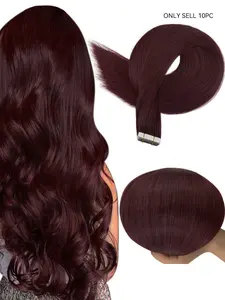 Film Hair Extensions, Straight Seamless Clip-In, Flexible Film Clips, Synthetic Hairpieces, Save Time, Easy to Wear Anywhere, Most Eye-Catching Option