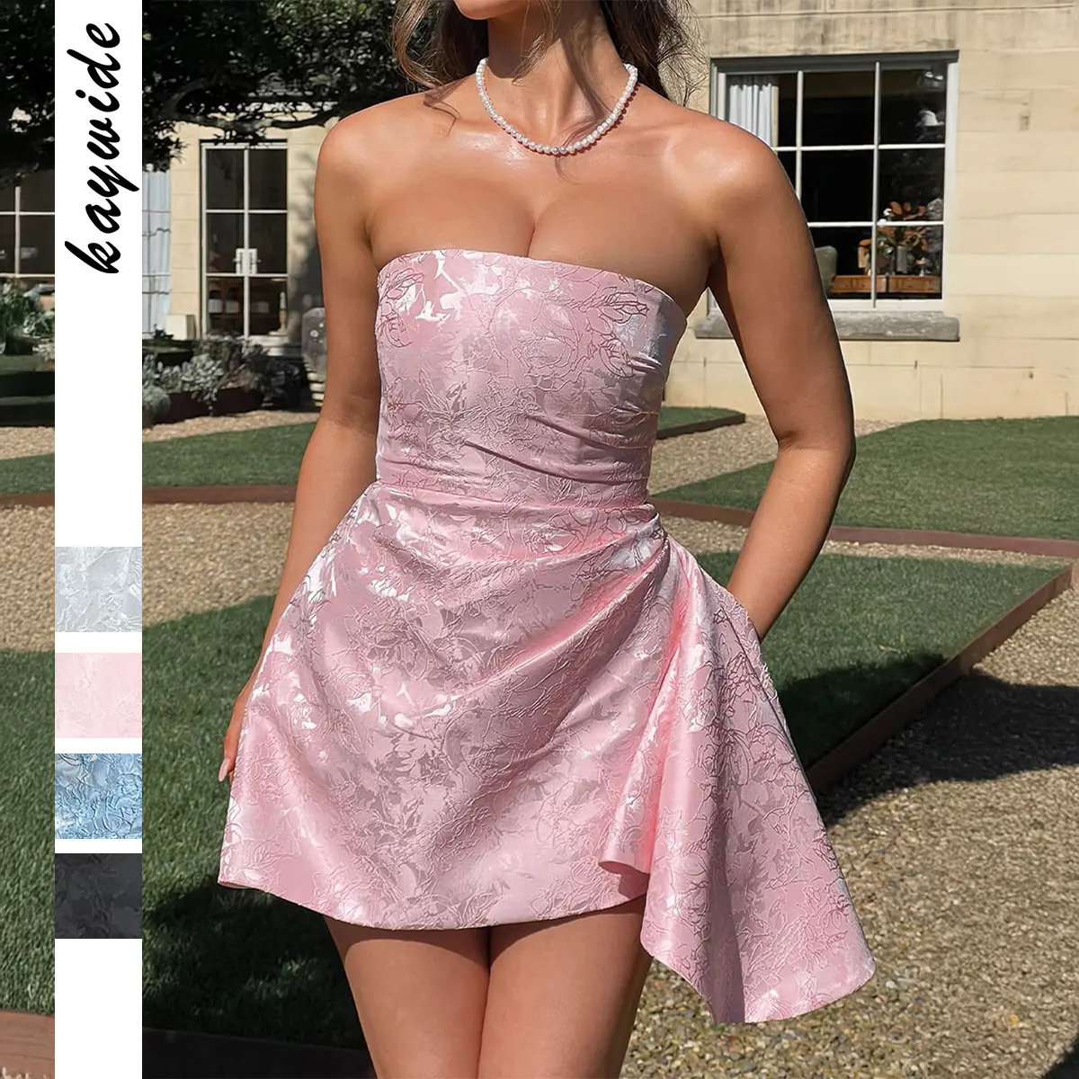 Women's Ocean-Style Strapless Elegant Formal Dress - Prom, Graduation, Wedding Guest Option, Adorable Evening Gown for European-American Banquets, Prom Dress, Elegant Dresses For Women