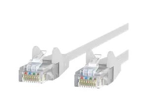 Belkin A3L980-06INWHTS 6 in. Cat 6 White UTP Snagless RJ45 Patch Cable