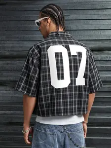 Men's Short Sleeve Casual Shirt, Plaid, Digital Print, Fashionable and Practical Daily Wear, Comfortable and Stylish Clothing for Men