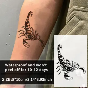 Spider Design Temporary Tattoo Sticker, 1 Count Waterproof Long Lasting Fake Tattoo Sticker, Body Art Sticker for Arms, Legs & Neck