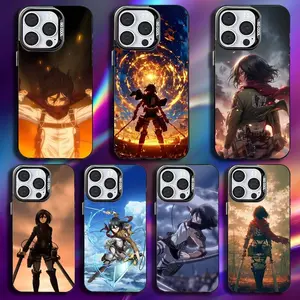 Attack on T-Titan Mikasa Ackerman Phone Case For iPhone16,15,14,13,12,11Pro,Max,Plus,Mini,XS Anti Fall Black Matte Hard Bumper iPhone16case Premium Phone Case deals for you