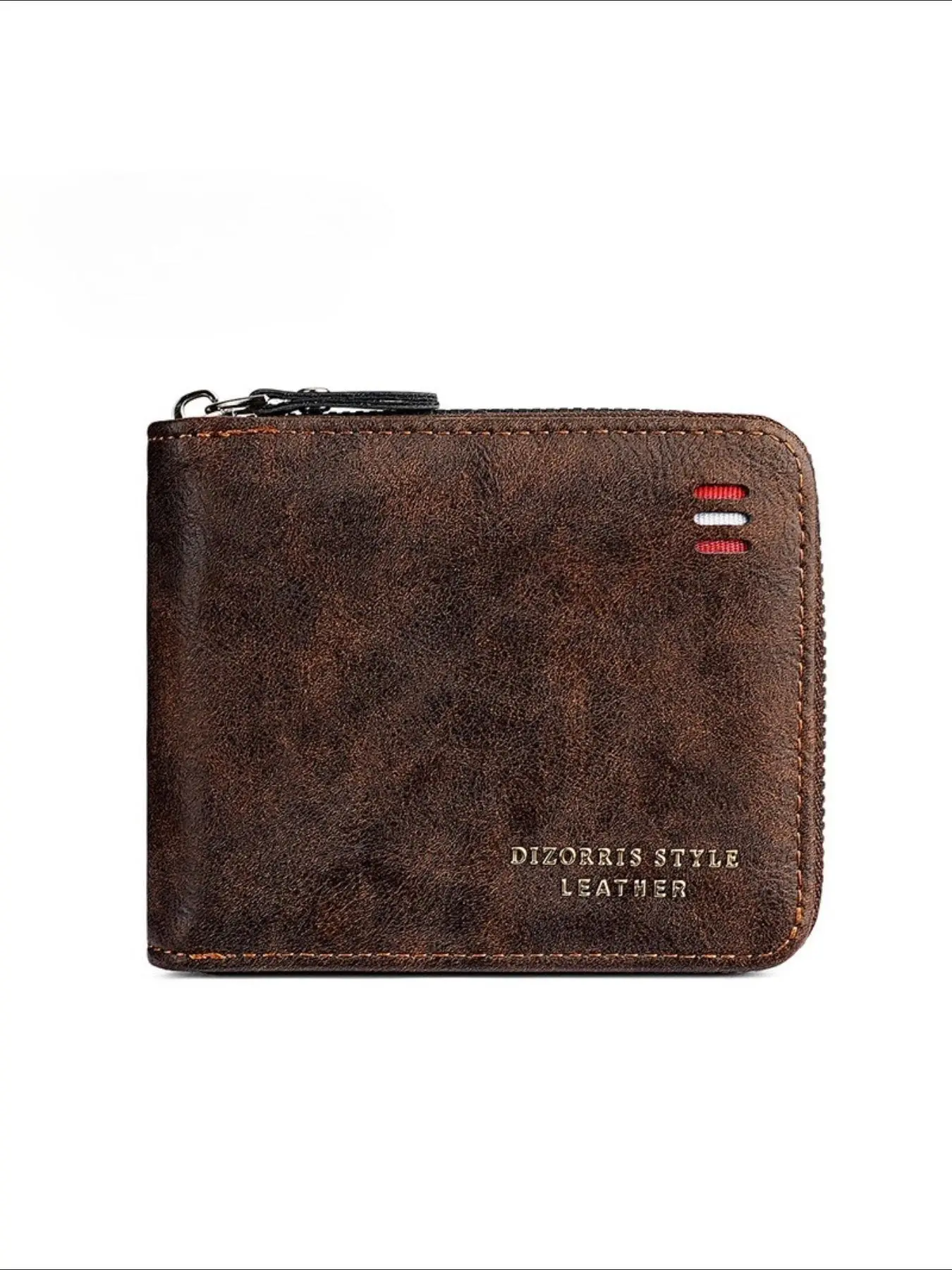 Men's Vintage Short Wallet - Trifold Zipper Coin Purse, Vintage Style Wallet, Casual Buckle Waist Chain Money Bag, Zero Wallet for Students & Dad Gift