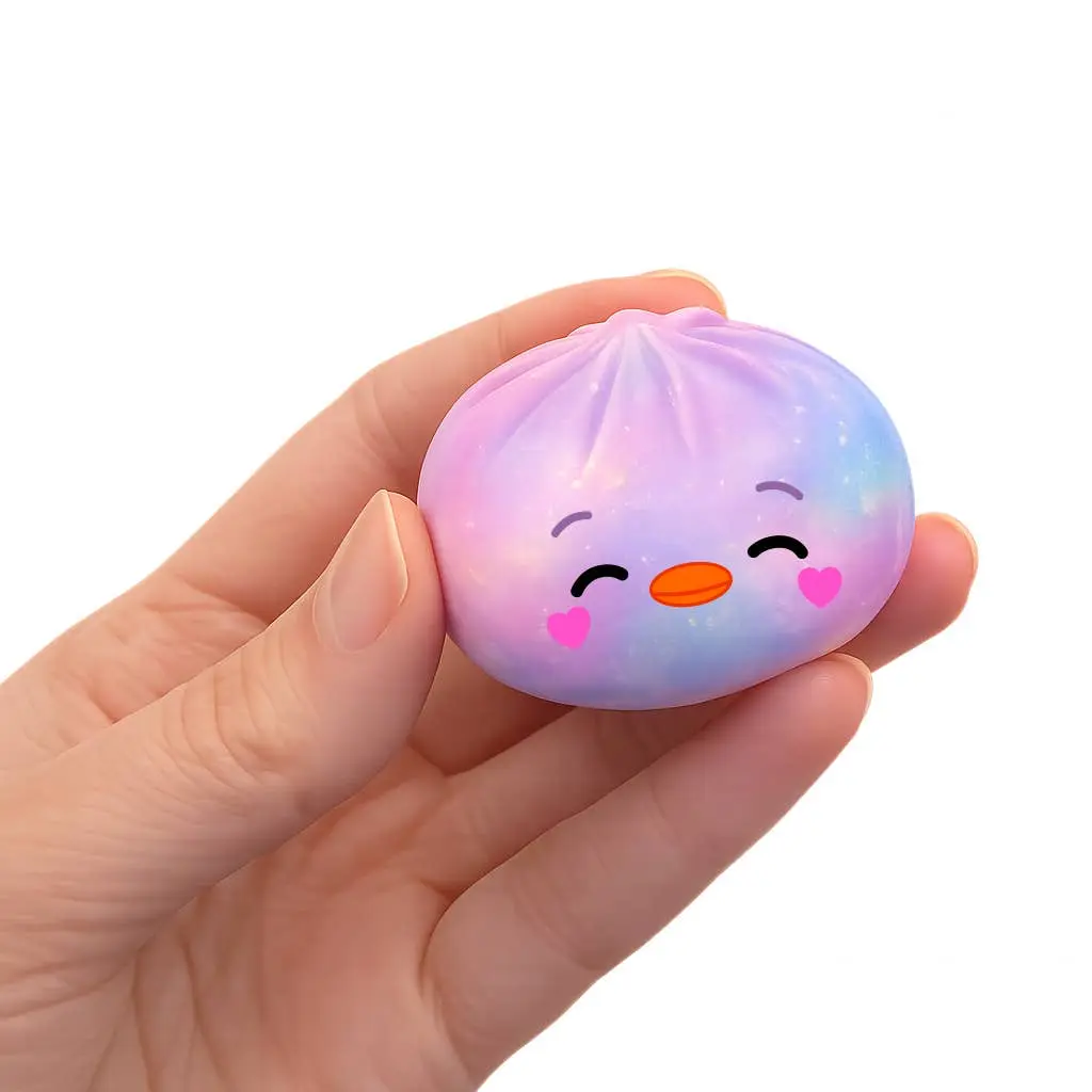 Hello Duck Dumpling Stress Relief Toy - Sealed Mystery, Sugar Maltose, Tie-Dye Mini Edition cute fidget kid