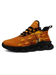 Funny Taco Print Men's Sneakers, Plus Size Fashion Casual Shoes for Men, Trendy Lightweight Sport Walking Running Trainers