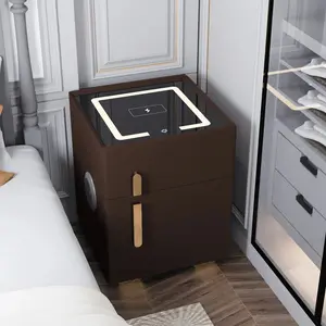 Smart Nightstands with Wireless Charging, USB Port, LED Lights and Speaker