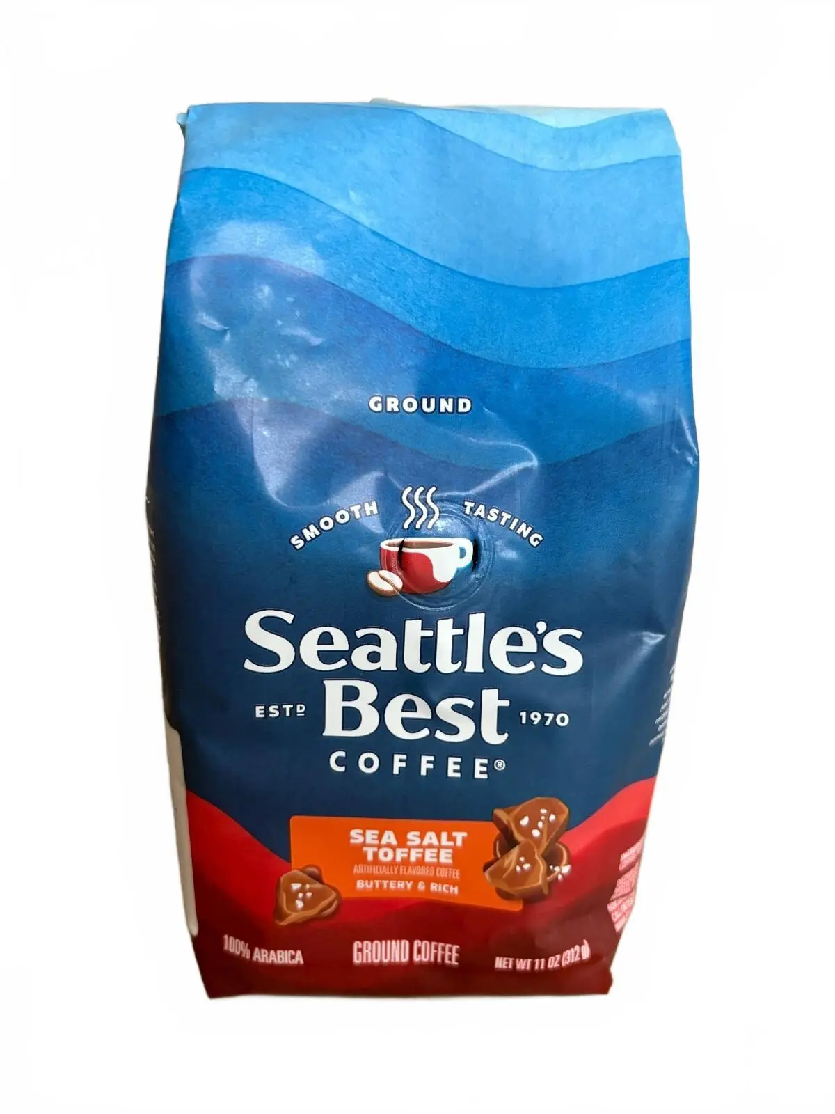 Seattle’s Best Sea Salt Toffee Ground Coffee 11 oz Buttery Rich NEW