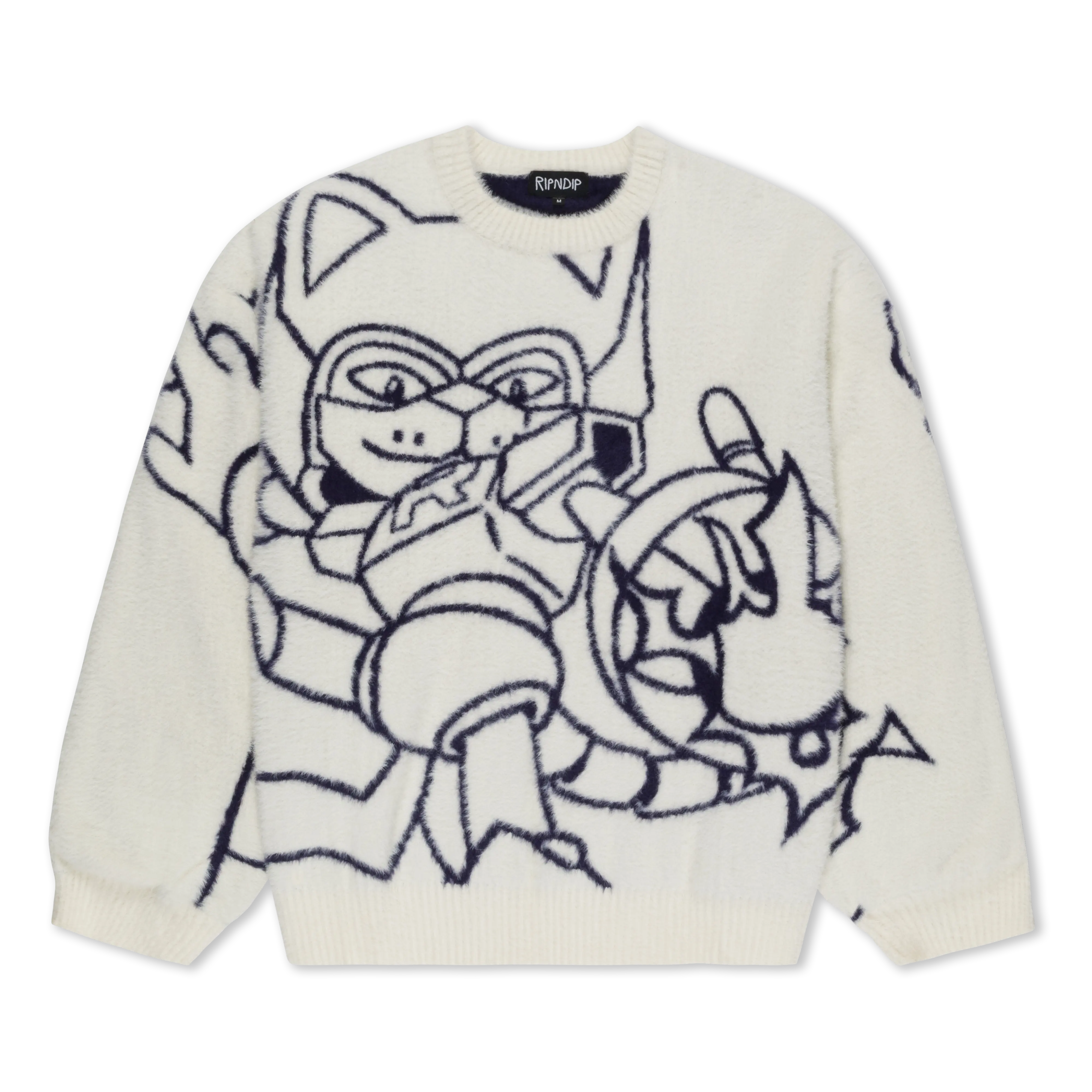 Rokkunerm Reversible Mohair Sweater (Bone)