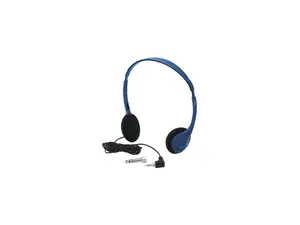 Kids KIDS-HA2 On-Ear Blue Stereo Personal Educational Headphone - Bright Blue