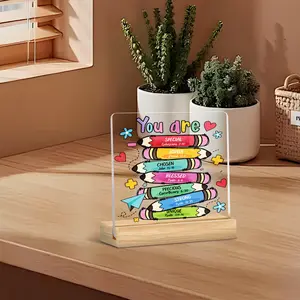 Bible Verse Acrylic Decorative Board, Unique Shape Gift for Home Office Desk Decoration, Inspirational Quote for Loved Ones