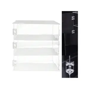 3 Tier Acrylic Display Case, Clear Collectibles Showcase, Countertop Acrylic Pastry Display Case, Detackable Clear Display Cabinets For Doll, Toy, Souvenir, Dessert