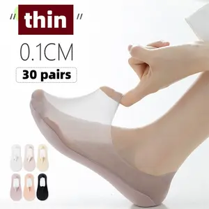 27 Pairs of Shallow Boat low cut Socks for Women - Ultra-Thin Ice Silk Short Socks, Non-Slip, Suitable for Summer Thigh-Heeled Socks, Bridal thighhighsocks leg warmers scrunchie socks  print ankle sock invisible solid socks  women -top flat loafer