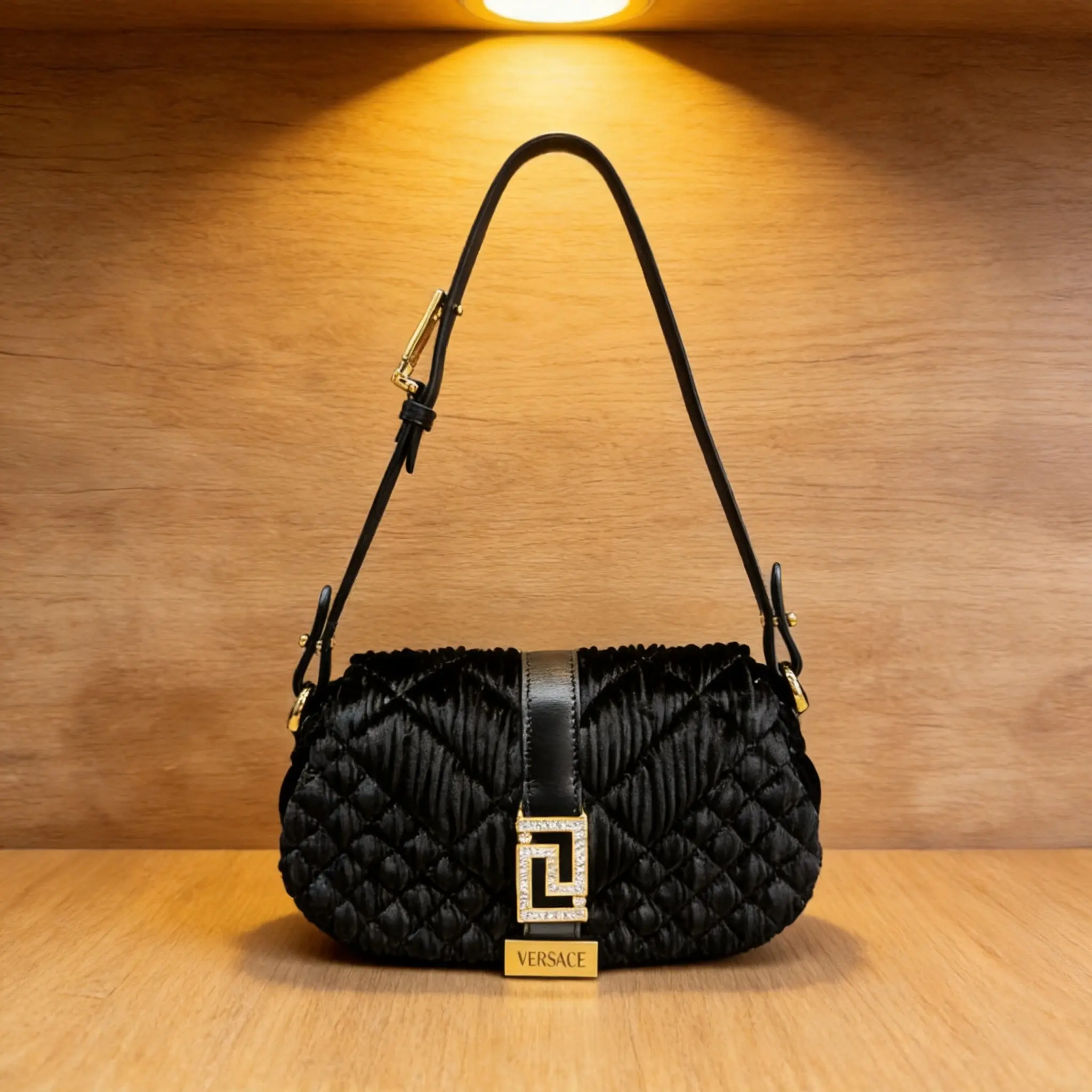 Pre-owned VERSACE Leather Shoulder Bag D0528049118