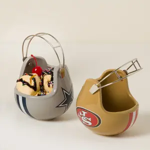 NFL Sunday Night Football Shaped Classic Ceramic Ice Cream Bowl, Kitchen Tableware for Dessert Serving