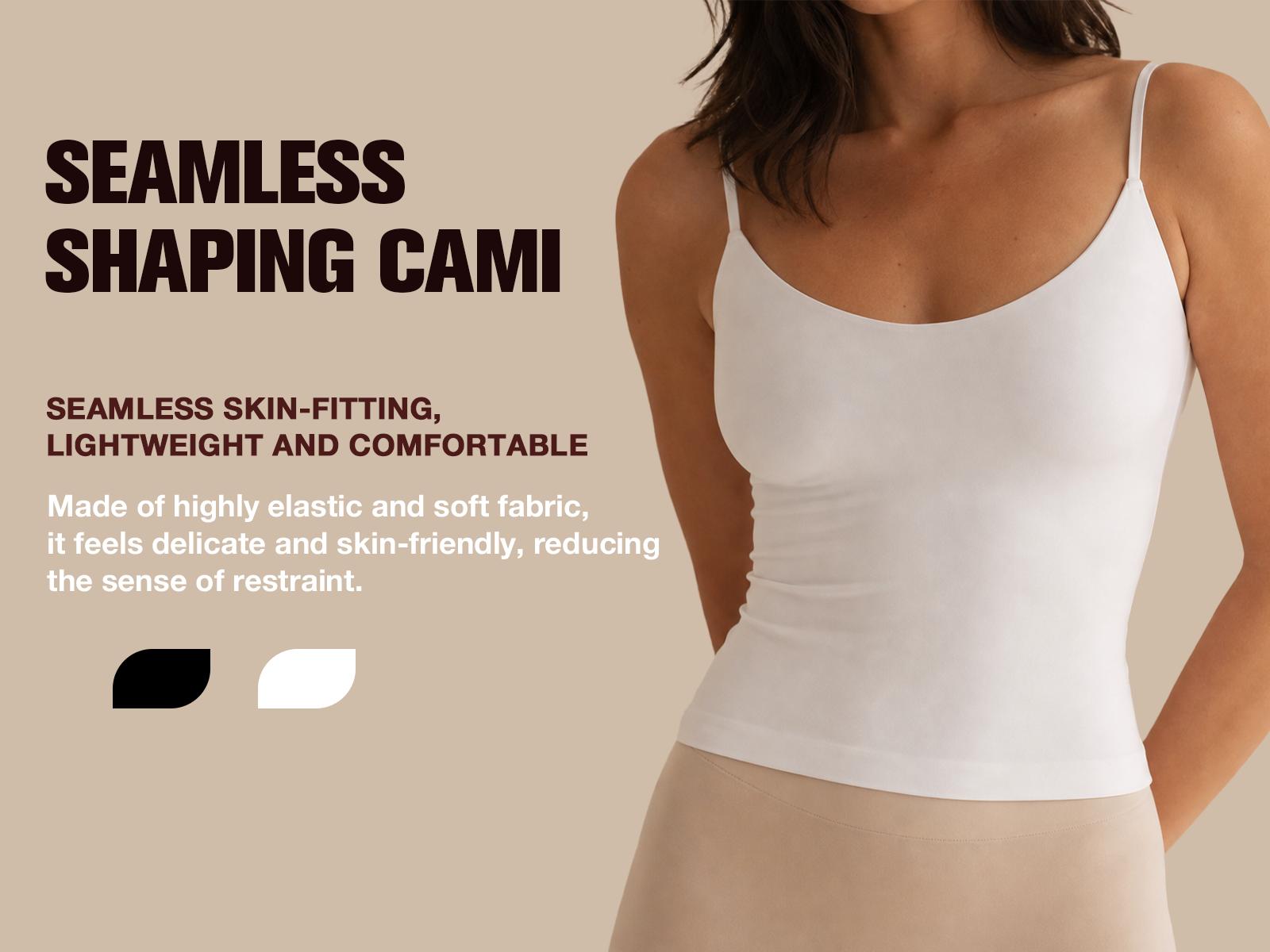 VRCOMFY Women's Summer Cooling Skin-Friendly Jelly Tank Top – Spaghetti-Strap Design, Built-in Padding, Slim & Shaping Vest