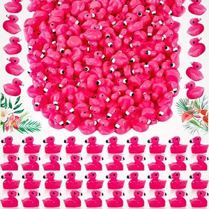 Mini Resin Flamingo Figurine, Safe Reliable Resin Material, Cartoon Flamingo Small Statue, Garden Toy House Aquarium Decoration DIY Crafts