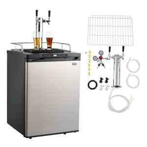 VEVOR Beer Kegerator, Single Tap Commercial Draft Beer Dispenser for D system, Refrigerator With Shelves, Hold 1 Sixth Keg, 2.5lbs CO2 Tank, 92LVEVOR Super Brand Day