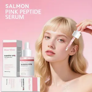 Salmon Pink Peptide Serum with DNA, Niacinamide & Peptide Ingredients for Dry Light Beige Skin - Hydrating Essence, Non-Sticky, Easily Absorbed, Ideal for Skincare Routine