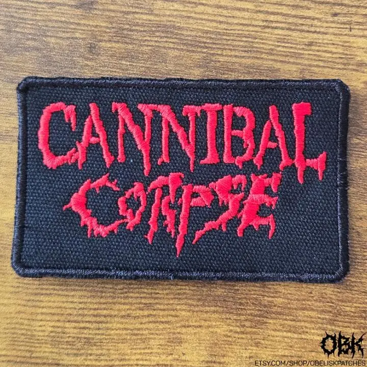 Cannibal Corpse Patch  Embroidered Canvas Patch - Multiple Sizes, Iron On, Velcro for bags, clothing