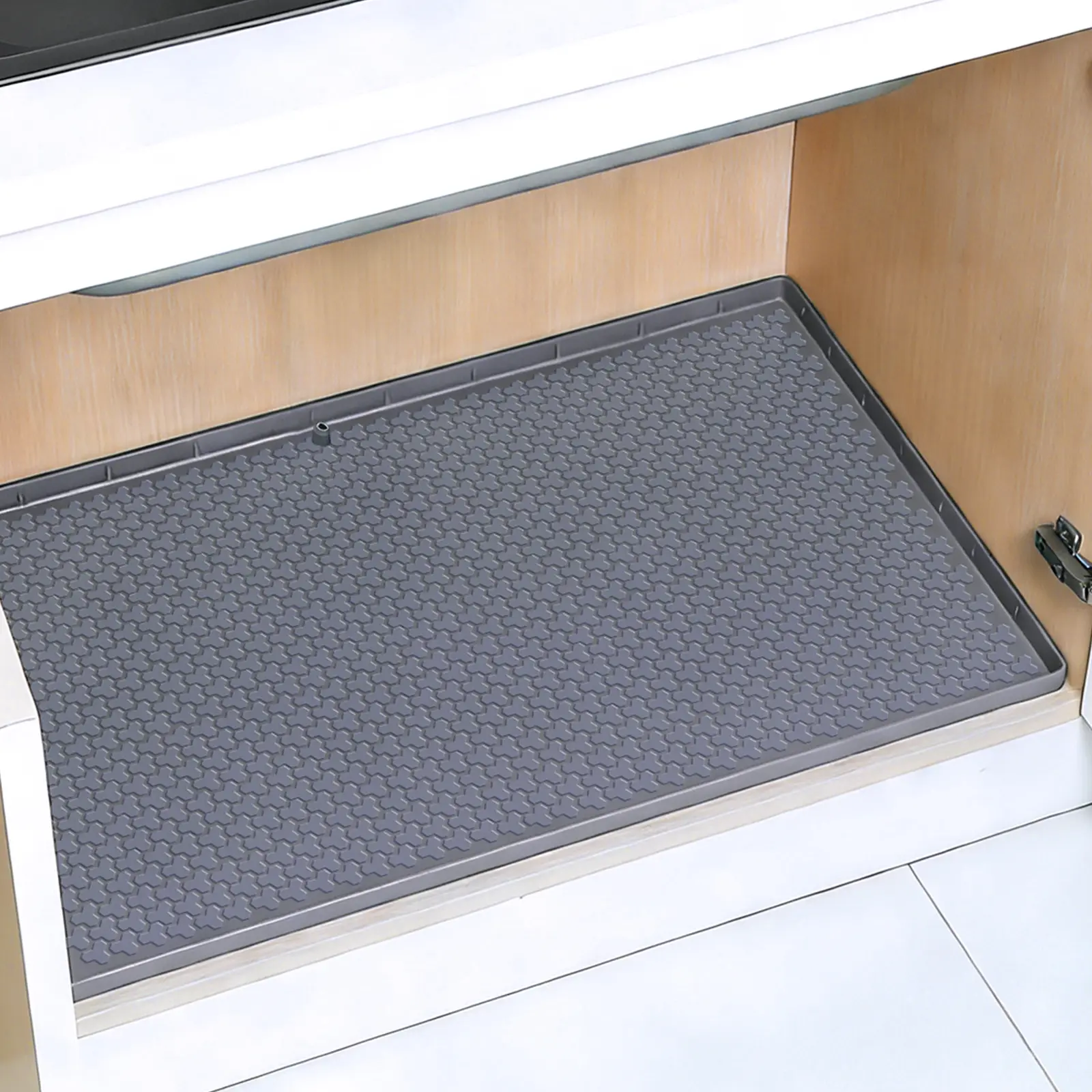 1pc Items Undersink Pad - Kitchen Cabinet Mat - Flexible Silicone Sink Mat - Kitchen Bathroom Cabinet Mat and Drip Protection Mat 34*22 Inches, Kitchen Tissue and Storage, Kitchen Accessories