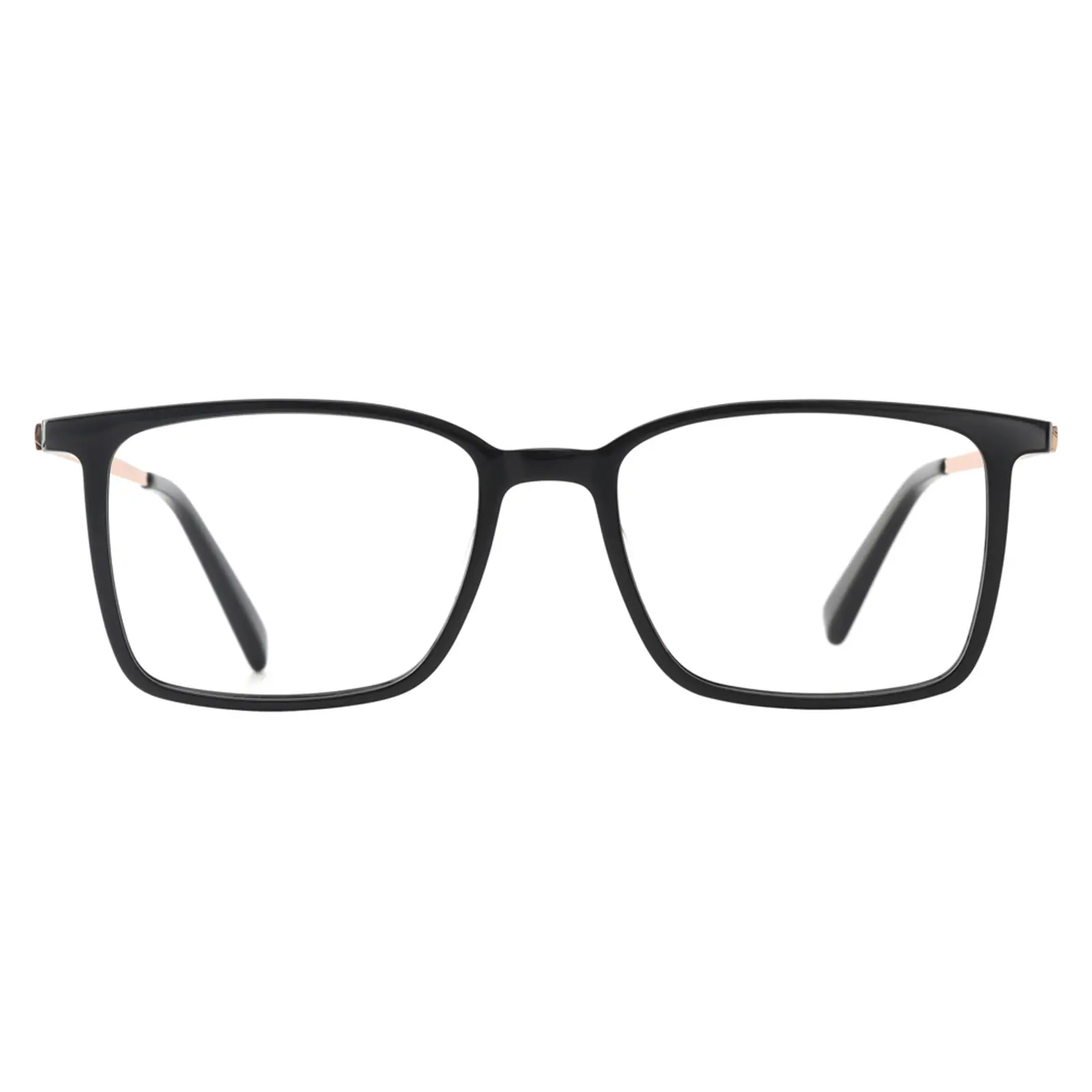 Fashion Clear Lens Rectangle Frame Non Prescription Glasses Trendy Style for Work Daily Use Acetate Full Rim Eyeglasses