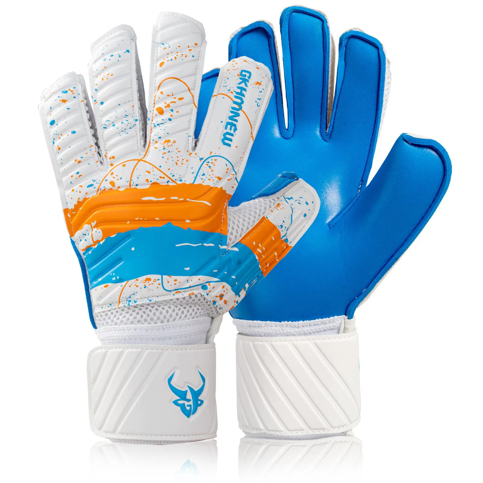 Goalkeeper Gloves for Adult & Youth – Soccer Goalie Gloves, Strong Latex Grip, Double Wrist Support & Breathable Mesh – Boys Football Gloves