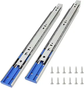 6 Pairs of 20 Inch 3-Section Soft Close Full Extension Ball Bearing Side Drawer Slides,100 LB Capacity Drawer Slide