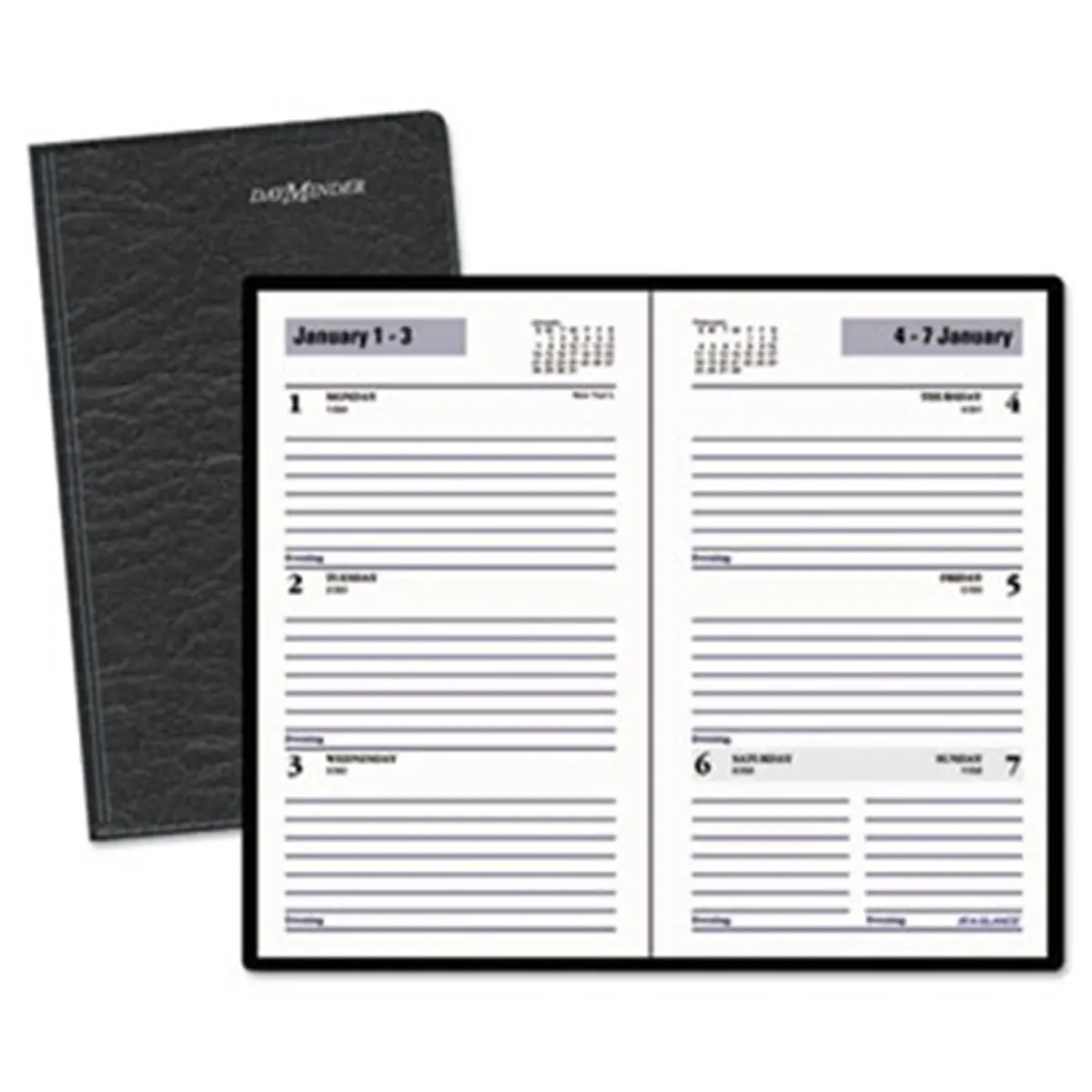 212 MAIN At-A-Glance Dayminder Weekly Pocket Planner, Portable Office Stationery Supplies, Monthly Budget Organizer, Planner Notebook with Vinyl Cover & Julian Dates