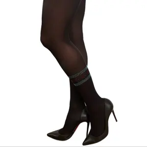 Chicago Flag Rhinestone Tights for Women