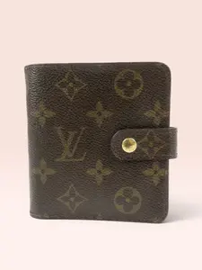 Pre-owned Louis Vuitton Canvas Small Leather Goods Monogram Compact Zip Bi fold Wallet 2001