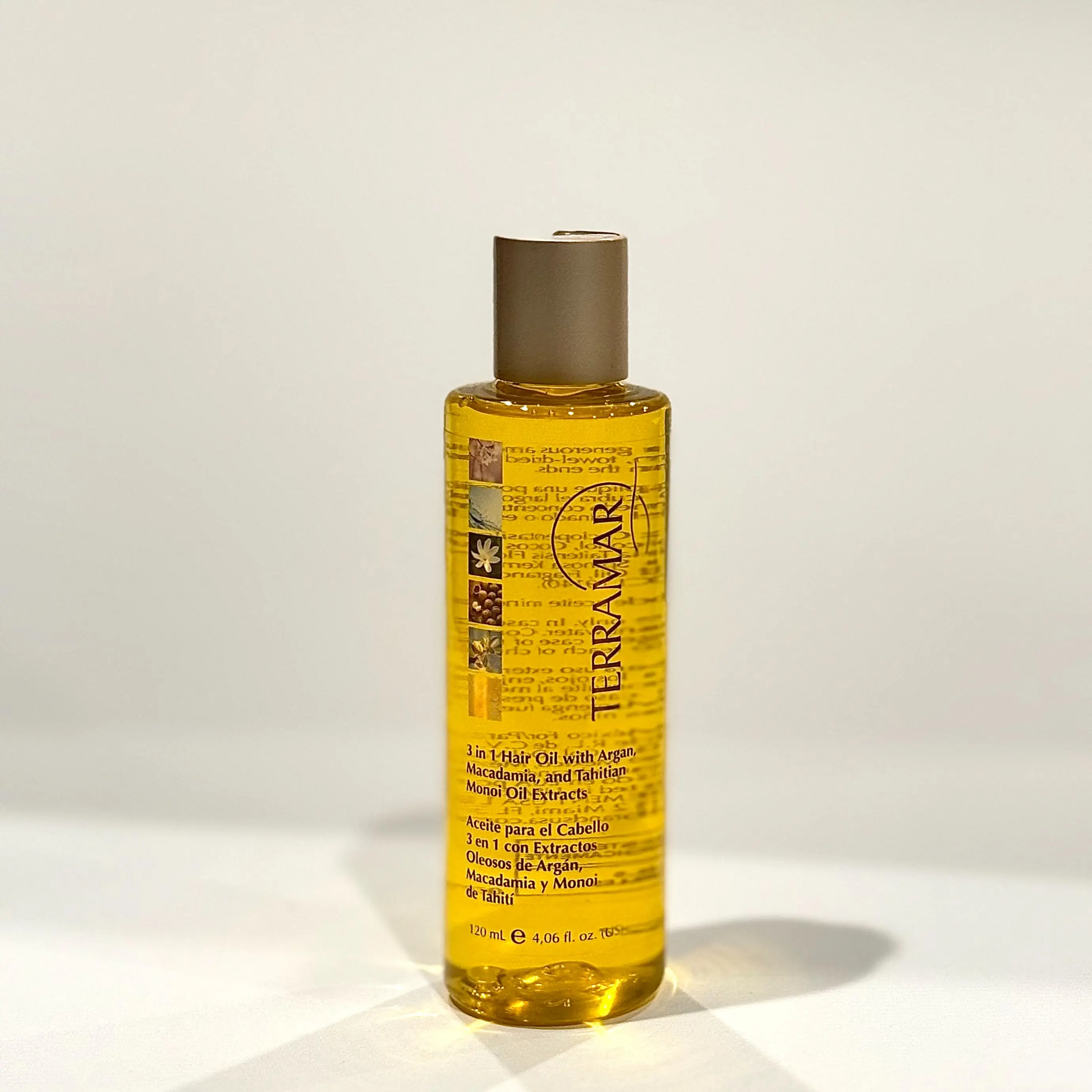 Terramar 3-in-1 Hair Oil, Nourishing Treatment with Argan, Macadamia & Monoi for Dry Hair and a Smooth, Shiny Finish, Haircare, Nourishing Hair Treatment