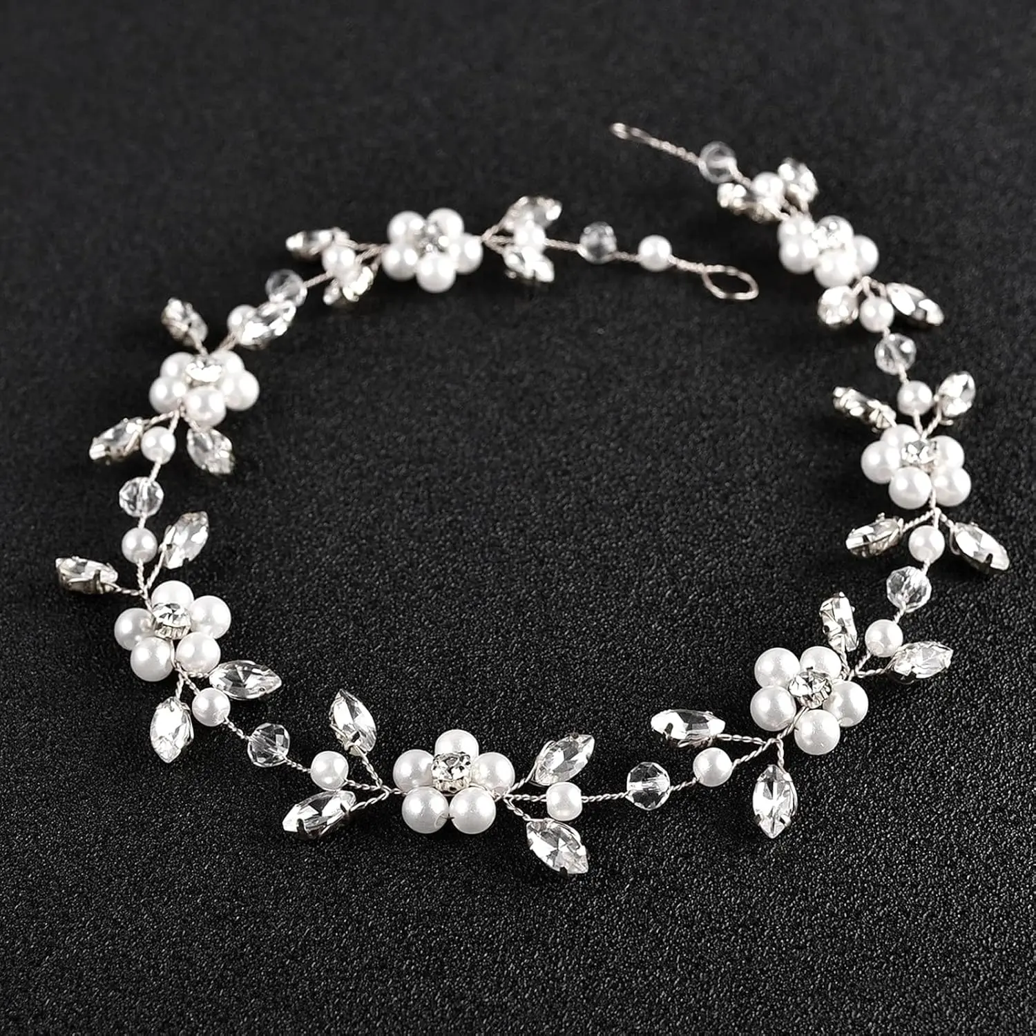 Flower Girl Headpiece  Wedding  Rhinestone Headband Princess Hair Accessories for Birthday, Party, First Communion, Wedding ()