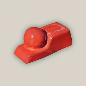 5232S27 - Bright Red Ceramic Bari Pot Feet - Sold Individually