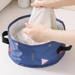 Portable foldable basin outdoor water basin travel foot bath bag laundry basin face basin foot washing bucket travel supplies
