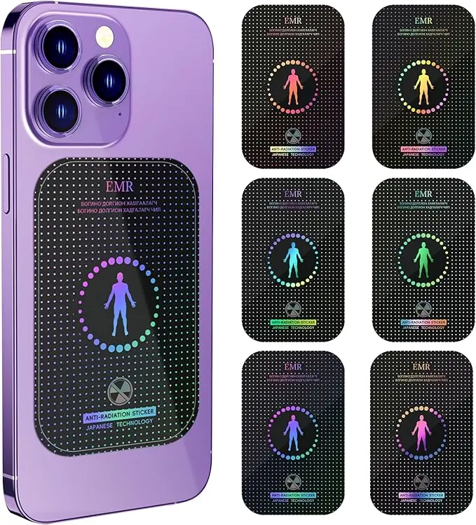 EMR Protection Anti-Radiation Quantum Shield for Phone, Airpods, Fridge, and Laptop,Protection Cell Phone Stickers, Effective Protector Cell & Smart Phones, Laptops, Tablets, TV, Monitors - All Devices Great Gift for Anyone 3.82 * 2.35 Inches