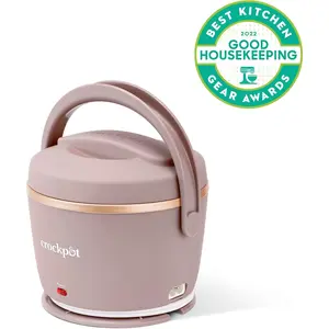 20-Ounce Electric Lunch Box Portable Food Warmer Blush Pink| for Travel Car On-the-Go| Spill-Free Dishwasher-Safe