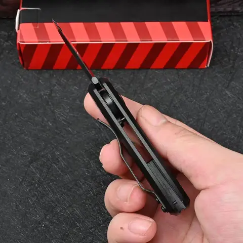 7500R Compact Kitchen Paring Knife - 440C Steel Flat Sandblasted Blade, Aluminium Alloy Handle, 0.74in Width, 0.90in Thickness, 5.0in Length, Gift Box, Restaurant/Household Peeler, Durable Design for Cooking Precision Cutting, Fishing Use, Durability