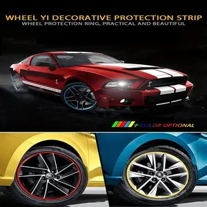 1pc Car wheel hub protection ring, tire protection ring, wheel hub decoration ring, anti-collision strip