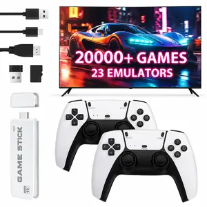 M15 Retro Game Dongle Set with Dual Wireless Gamepads, Multi-System Classic Game Emulator Kit, Home Entertainment Gaming Accessory for Indoor Leisure Use